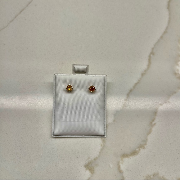 Sterling silver 925 Citrine Earrings - Picture 5 of 8